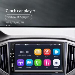 MP5 Player Double 2 DIN Touch Screen 7in Car Stereo Radio Bluetooth With Camera