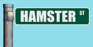 HAMSTER ST STREET SIGN HEAVY DUTY ALUMINUM ROAD SIGN 17" x 4" - Picture 1 of 1