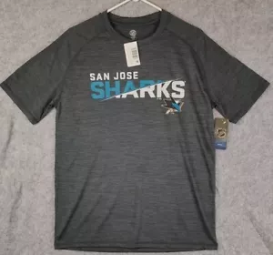 San Jose Sharks T Shirt Men's Size M NHL Hockey Short Sleeve Gray NWT - Picture 1 of 16