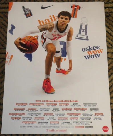 Illinois Fighting Illini 202-23 basketball poster #33 Coleman Hawkins & Coke Cover