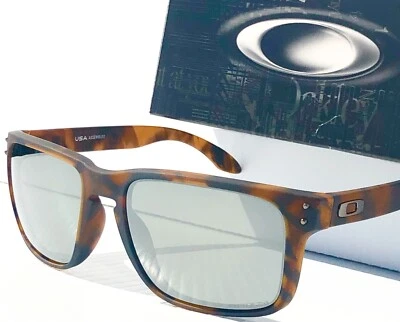 NEW* Oakley HOLBROOK XL Matte Tortoise POLARIZED Galaxy Chrome  Sunglass 9417 - Image 1 of 4