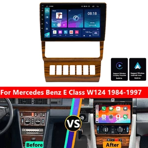 9" For 84-97 Mercedes E-Class W124 Carplay Android Auto Stereo Radio Navi GPS FM - Picture 1 of 24