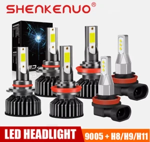 For Toyota 4Runner 2010-2020 H11 9005 Headlight High+Low Fog Light Bulbs Kit - Picture 1 of 10