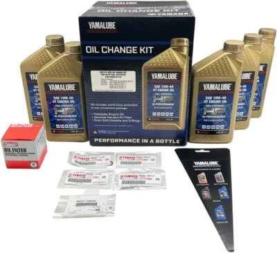 Yamaha RMAX 2 / RMAX 4 Full-Synthetic Oil Change Kit 10W-40 LUB-SXSCG-KT-35 - Image 1 of 4