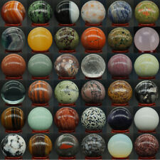 40MM Wholesale Natural Gemstone Sphere Crystal Reiki Healing Globe Ball / Stand