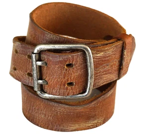Genuine Casual Waistband vintage Leather Waist handmade belt Ston Buckle retro - Picture 1 of 19