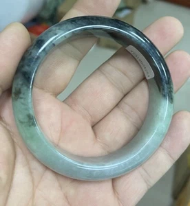 Certified 58mm Natural Green Myanmar Jade jadeite bracelets - Picture 1 of 6