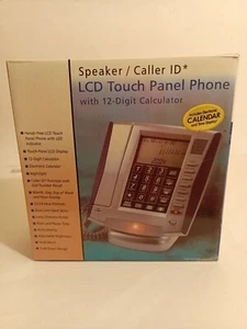 Speaker/CallerID LCD Touch Panel Phone With 12-Digit Calculator Brand New In Box - Picture 1 of 7