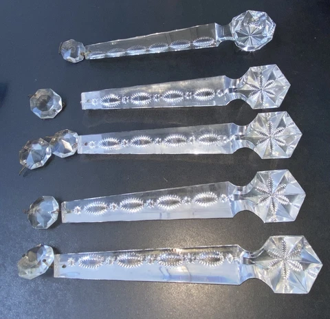 Lot #9-5 Chandelier Crystal Clear Bar Pendant Lamp Drops Zipper/Star Pattern Cover