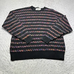 Vintage Mondo Di Marco Retro Houndstooth Wool Blend Sweater Mens Size 54 XL - Picture 1 of 11