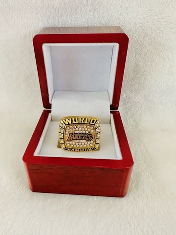 2000 Los Angeles Lakers NBA Championship Ring W Box, 🇺🇸 SHIP Cover