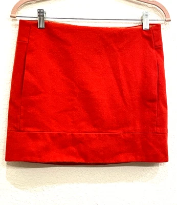 J.Crew Dark Red Mini Skirt Size 4 Wool blend Office Career Business Casual - Image 1 of 4