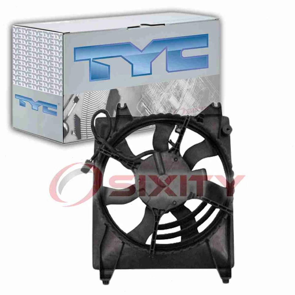 Conjunto de ventilador condensador de CA derecho TYC para Hyundai Entourage 2007-2008 calefacción cuadrado Foto 1 de 4