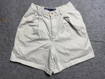 Vintage Ralph Lauren Polo Sport Shorts Womens 8 Khaki Pleated High Rise 90s - Image 1 of 4