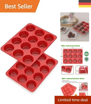 Silikon Muffinförmchen - 2er Set für  Muffins, einfach zu reinigen - Bild 1 von 4