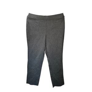 Liz Claiborne Slacks Womens Size 14 Dark Gray Stretch Straight Leg Pockets Pants - Picture 1 of 8