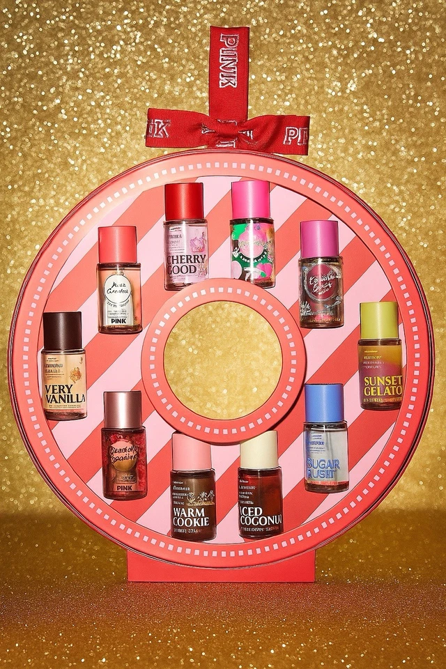 New Victoria’s Secret PINK We Mist You Mini Body Mist Wreath Gift Set 10 pcs - Image 1 of 1