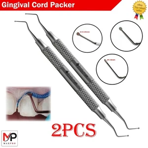 Empaquetador de cordón dental punta pequeña gingival instrumentos de retracción atraumática 2 piezas - Imagen 1 de 3