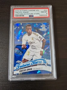 Vinicius Jr 2019-20 Topps Chrome UCL Football Card PSA 8 Sapphire Edition - Bild 1 von 3