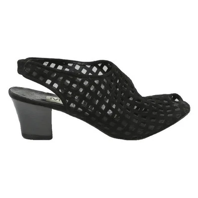 MARIPE Mujer Slingback Peep Toe Negro Sintético Reino Unido 4.5 Elegante Tacón de Verano Foto 1 de 4