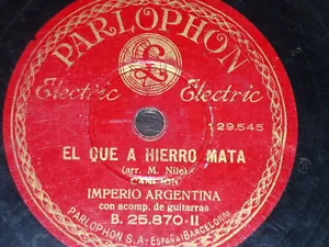 ANDALUCIA 78 rpm RECORD Parlophon IMPERIO ARGENTINA Claveles SPAIN Guitars - Picture 1 of 1