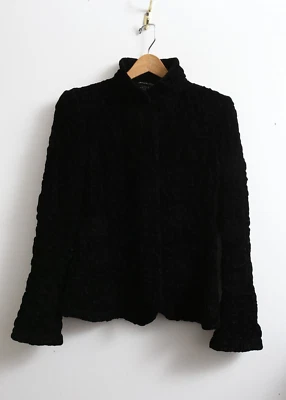 Chaqueta de noche de terciopelo arrugado negra para mujer GIORGIO ARMANI talla 44 usada en excelente estado Foto 1 de 4
