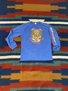 Vintage 90s Yu-Gi-Oh The Movie 1996 Graphic T Shirt Blue Youth Large YuGiOh - Picture 1 of 10