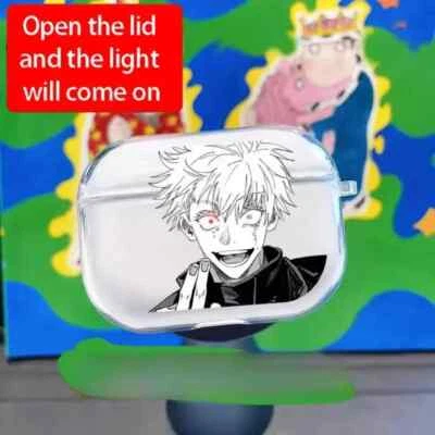 Anime Jujutsu Kaisen Transparent Case Apple Airpods Pro Gen 1 2 3 4 Gojo Satoru - Image 1 of 4