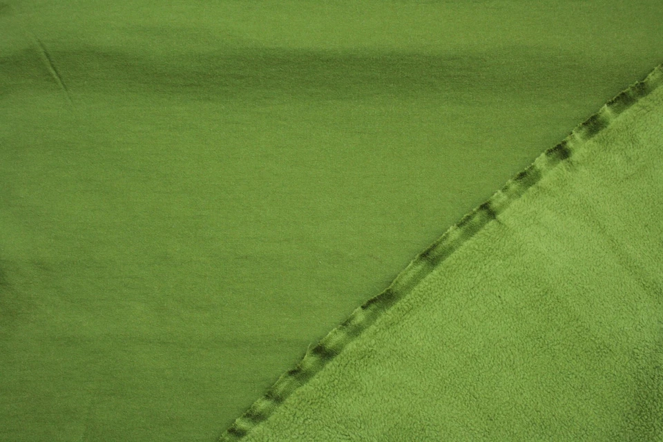 1,25m Sweatstoff Sweatshirtstoff Baumwolle oliv 12,80€/m  Teddy angeraut Holland - Bild 1 von 1