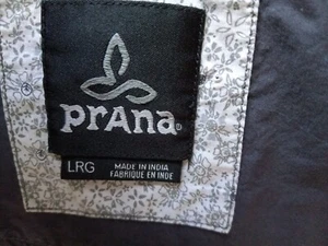 Camisa floral de cachemira con botones de rendimiento al aire libre grande gris metálico Prana para hombre - Imagen 1 de 14