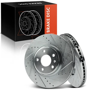 Drilled Brake Rotors for Audi A5 2012-2015 A4 2012-2016 A6 Q5 S5 allroad Front - Picture 1 of 8