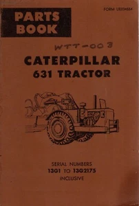 Manuale ricambi trattore Caterpillar 631 - Foto 1 di 1
