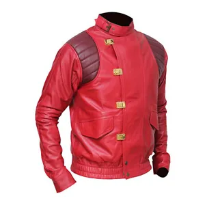 Men's Akira Classic Fashion Kaneda Red Genuine Leather Jacket - Picture 1 of 5