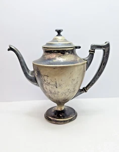 ANTIQUE VAN BERGH SILVER CO NICKLE SILVER TEA POT SILVER PLATED "VB(C) NS 518" - Picture 1 of 15
