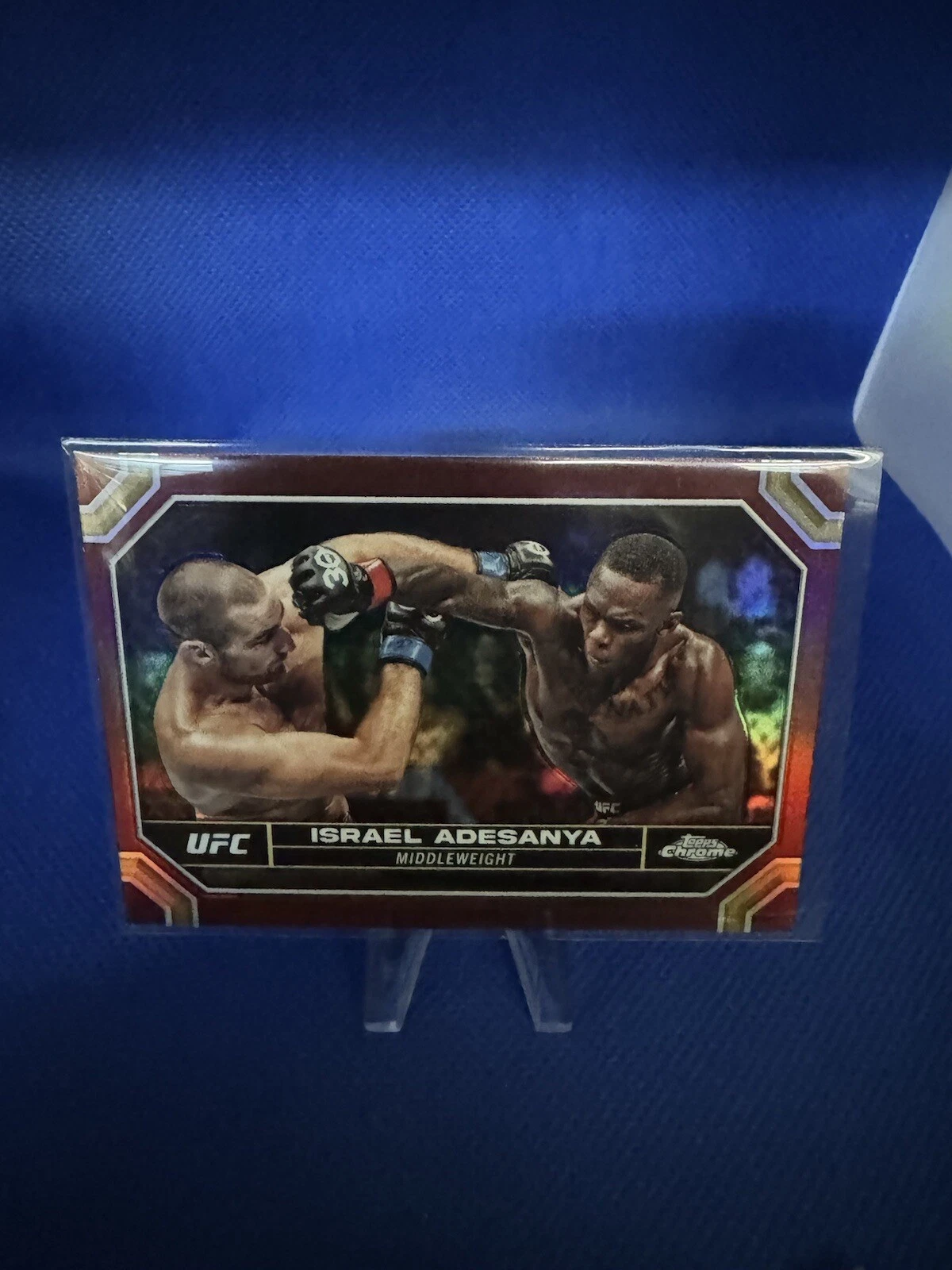 Israel Adesanya 2024 Topps UFC Chrome Magenta Refractor UFC