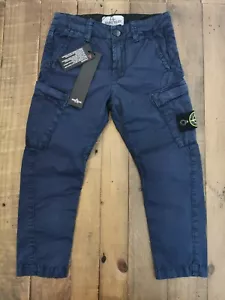 Pantalones cargo de combate 100 % auténticos Stone Island Junior prenda teñidos nuevos con etiquetas 8 años - Imagen 1 de 5