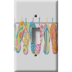 SnazzySwitch hängende Strandsandalen Deko Lichtschalter Platte Abdeckung - Bild 1 von 24