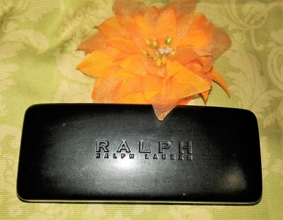 Mujeres Accesorio Gafas Ralph Lauren Negro Cuero Gafas Estuche Logo Protector F Foto 1 de 4