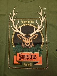 Santa Cruz Skateboards "Jagermeister Deer Front" Med Tee (Olive Green) T-Shirt - Picture 1 of 8