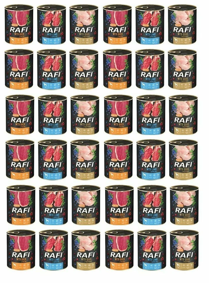 DOLINA NOTECI RAFI Hundefutter MIX ( Ente, Lamm, Wachtel ) 36x400g * NEU - Bild 1 von 1