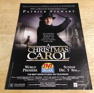 1999 A CHRISTMAS CAROL Patrick Stewart Ad - Vintage TV Christmas Special Ad - Bild 1 von 1