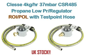 Clesse 4kg/h 37mbar CSR485 Propano Bajo Pr/Regulador ROI/POL con Manguera de Punto de Prueba - Imagen 1 de 7
