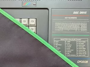 AMSTRAD CPC 6128 - Staubabdeckung - graphitgraue Baumwollleinwand - Bild 1 von 4