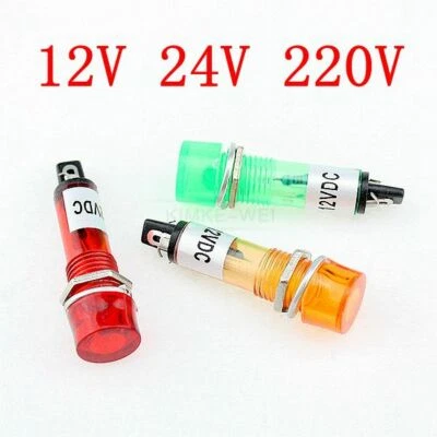 10mm LED Leuchtmelder Signallampe Signalleuchte Kontrollleuchte 12V 24V 220V Neu - Bild 1 von 4