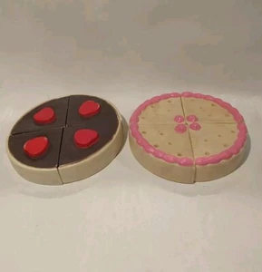 Vintage 1988 M.I.I Plastik Schokoladenkuchen und Käsekuchen Spielzeug für Kinder selten - Bild 1 von 8