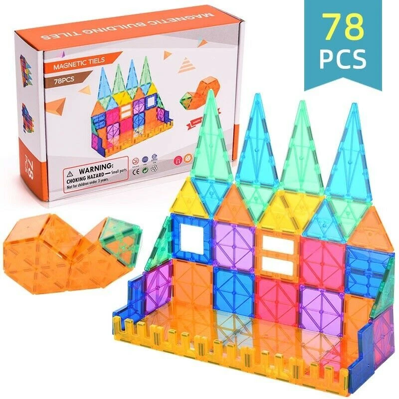 100 Pcs Kids Magnetic Blocks Mini 3d Tiles Building Kit Toy for Boy Girls Magnet