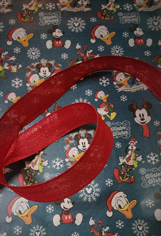 Mickey Mouse Donald Duck Gift Wrap Set, Paper & Ribbon, 25sqft See description - Image 1 of 1