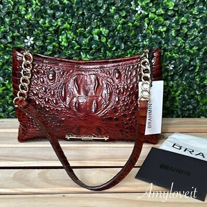 Borsa in pelle Brahmin Mod Esme Pecan Melbourne nuova - Foto 1 di 8
