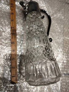 Vintage Silver Plated Glass Bacchus spout Claret Jug - Picture 1 of 4