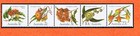 Australia 1982 Eucalyptus se-tenant booklet strip complete set of 5 MNH